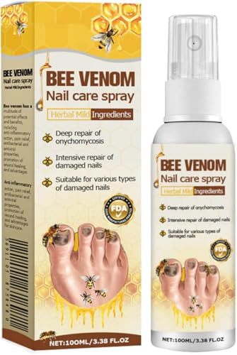 Timilk - Espray avanzado de reparación de uñas, espray de esencia de reparación de uñas, aerosoles antihongos de veneno de abeja, aerosoles de hongos de uñas de veneno de abeja, reparación de uñas