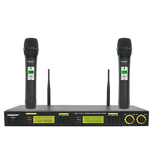 Freeboss FB-U12 UHF Wireless Microphone System Dual Channel IR 2x100 Frequency Wireless Microphone