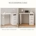 Charmmade Nail Table for Nail Tech Manicure Table Nail Tech Desk Professional Nail Salon Table Station with Drawers, Wrist Pad, Open Space, White