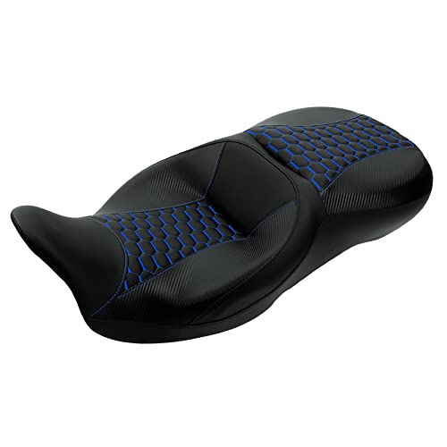 C.C. RIDER Touring Seat 2 Up Seat Driver Passenger Seat Fit for Harley CVO Road Glide Electra Glide Street Glide Road King 2009-2023