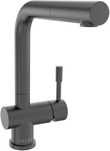 Miniatura 2 de Lulani Nassau Grifo de cocina extraíble de acero inoxidable (cabezal rociador de 2 funciones) - Gun Metal