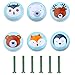 6 Pièces Motif Animaux Ceramique Poignée de Boutons, Poignée Ronde en Céramique, Poignée de Meubles Animaux Mignons avec Vis, Pour Décoration de Tiroir de Maison de Cuisine D'armoire