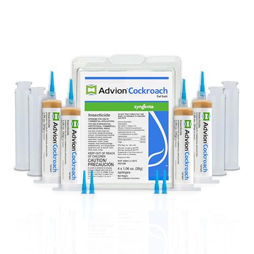 Advion Cockroach Gel Bait, 4 Tubes x 30-Grams, 4 Plunger and 4 Tips, German...
