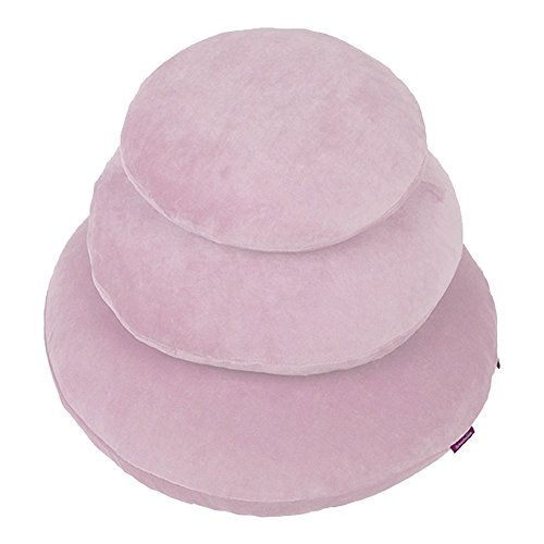 Farbenfreunde Interieur Kissenhülle aus Nicky Rund, Runde Kissen Hülle ohne Füllung, Kuschelkissen, Stuhlkissen für Eames Chair, Dekokissen, Baumwolle / Polyester, Ice Rose, 40 cm, 1004rd40230 Cover