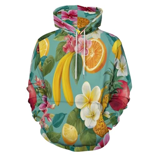 Pull imprimé 3D avec poches sweat à capuche nouveauté turquoise graphique homme femme