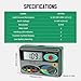 DY4100 Digital Earth Ground Resistance Meter Ohm Resistance Tester Megohmmeter Featuring 3 Gear Position Measurement, Quick Voltage Reading, Large HD Display For Electrician Use In Industrial (A)