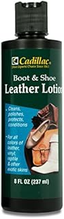 Cadillac Boot and Shoe Leather Lotion 8 Ounces - Cleans, Conditions, Protects, and Polishes Leather Footwear and Accessories