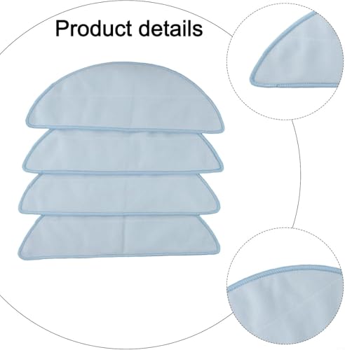 Image of AutoStory 4pcs Replacement Mop Pads Compatible with Deebot Y1 / Y1 Pro / Y1 Plus Robot Vacuum Cleaner, Washable, Reusable Microfiber Mops (Pack of 4)