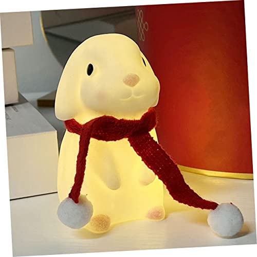 Lámpara de mesa de noche con luz LED forma conejo miniatura 6