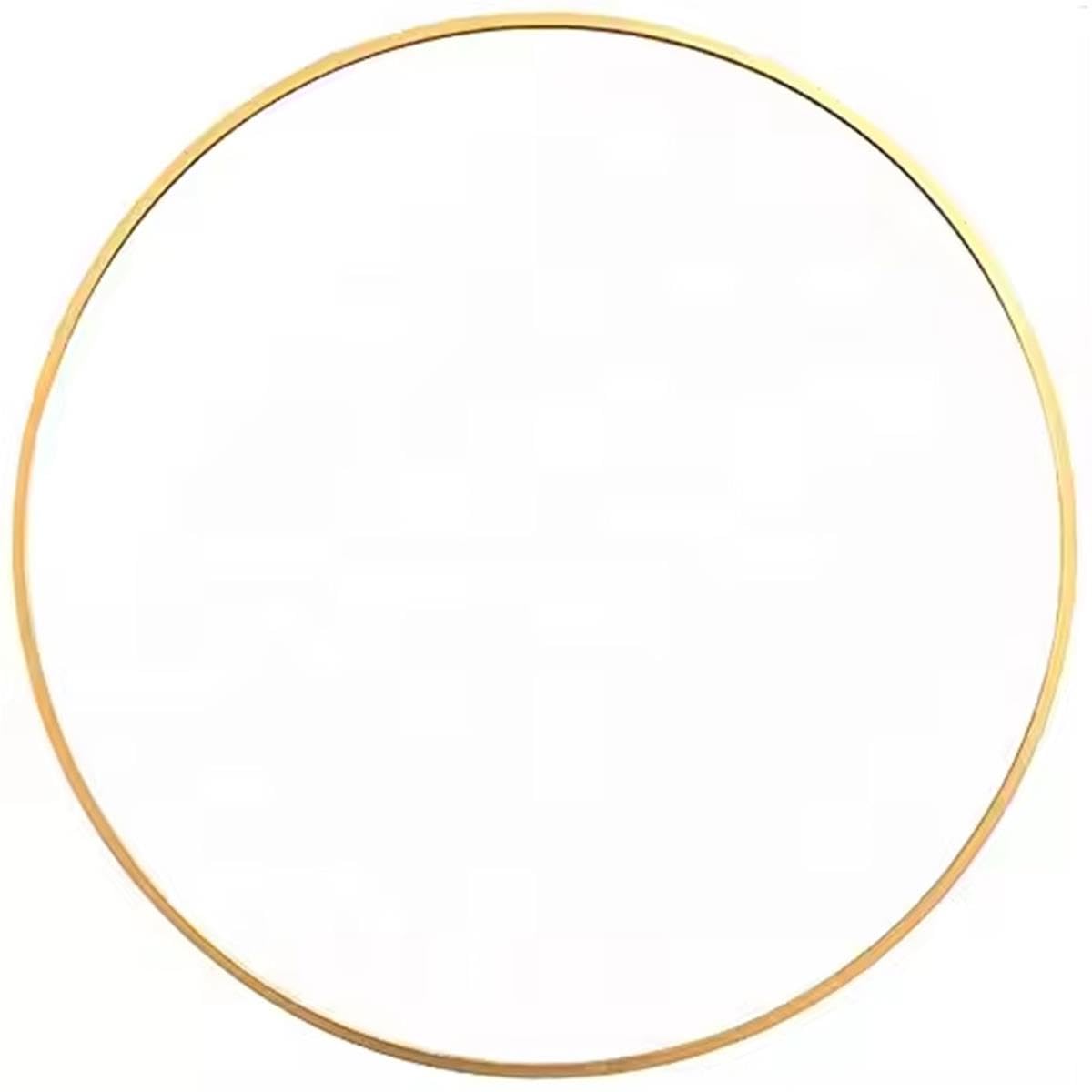 Valerie - Grande specchio rotondo da parete con cornice dorata, 90 x 90 cm
