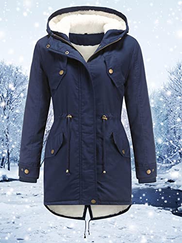 Jaqueta de inverno feminina com capuz Jaqueta de esqui Casaco de neve de inverno quente Casaco de lã