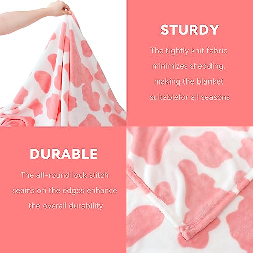 Image of Soft Throw Blanket for Toddler Girls, Small Pink Fleece Baby Blankets for Nursery Crib Stroller, Pink Birthday Gifts for Kids Girls, Home Room Decor, 40x50inches