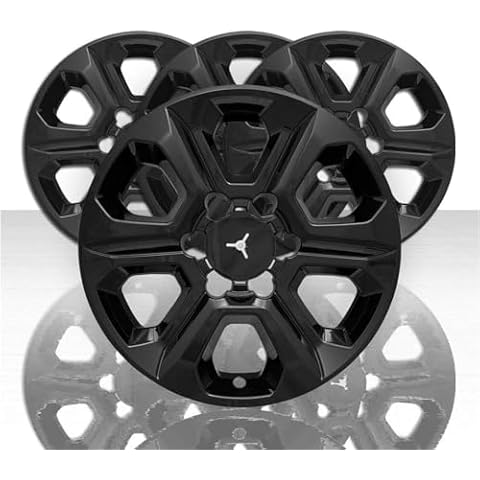 Auto Reflections Set of 4 17" 6 Spoke Wheel Skins for Toyota 4Runner SR/SR5 2014-2021 - Gloss Black Cover