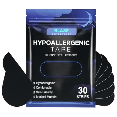 30 Pcs Sleep Strips Mouth Tape for Sleeping – Anti-Snoring Strips for Nose Breathing, Snore Reduction & Better Sleep | Hypoallergenic Adhesive Mouth Stickers for Kids & Adults (30 Pcs Sleep Mouth Strips)