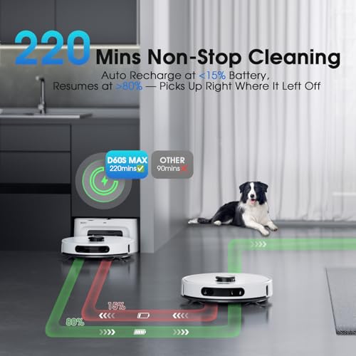 Image of Robot Vacuum and Mop Combo, Mapping Robotic Vacuums Cleaner with 75 Days Self-Emptying, LiDAR Navigation Smart & Strong Suction, WiFi /App /Alexa /Voice Control, Quiet for Home Pet Hair Hard Floor Carpet
