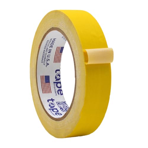 Image of WOD GTC12 Gaffer Tape, Yellow Low Gloss Finish Film, 1 inch x 60 ft. (Pack of 48) Residue Free, Non Reflective Cloth Fabric, Secure Cords, Water Resistant, Photography, Filming Backdrop