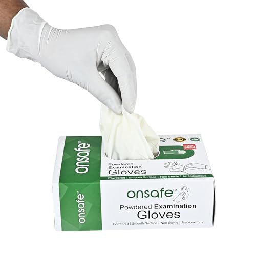 Latex Medical Examination Disposable Powdered Hand Gloves | Non-S...