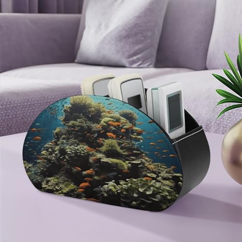 Support de télécommande Biodiversity en cuir synthétique pour libérer de l'espace sur le bureau