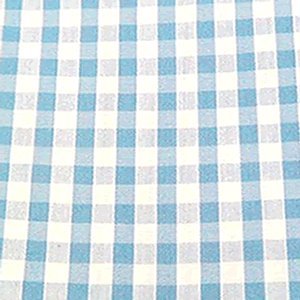 Light Blue Gingham 1/4 Check Cotton Fabric - per