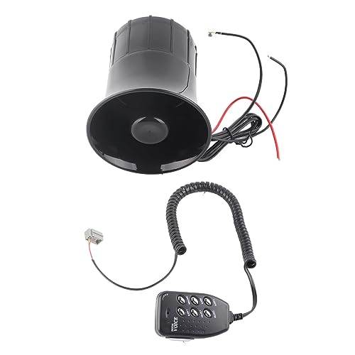 50W 120dB Car Loud Horn 6 Sounds Emergency Warning Alarm Siren Universal for 12V Auto Car Firefighting