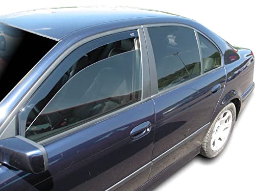 Déflecteurs d'air BMW E39 stop buée et sifflements vent vitres teintées 4 pièces - 2