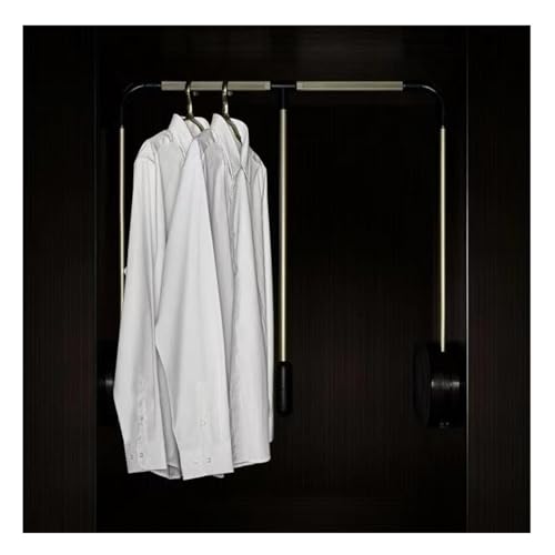 Barre de penderie escamotable réglable pour penderie de dressing