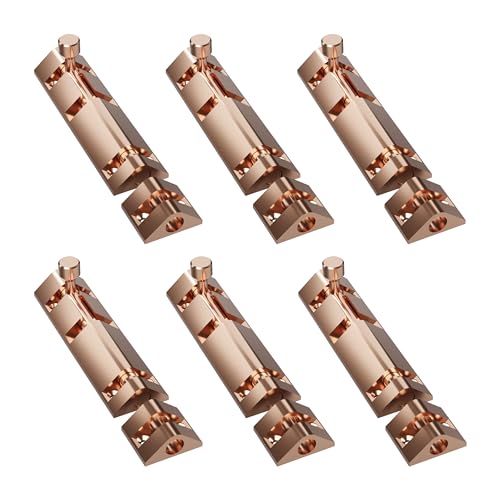 Image of Atlantic Triangle Tower Bolt 4 inch, Tower Bolt for Main Door and Bathroom, Door Latch for Bedroom, Tower Bolt for Home, Offices, Doors, Windows, Easy to Fit, Rose Gold. Finish, (Pack of 6 Pcs)