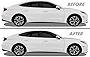 SlickMod Chrome Delete Blackout Vinyl Overlay for 2020-2022 Hyundai Sonata Window Trim (Gloss Black)