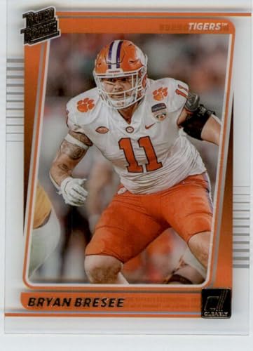 2023 Panini Chronicles Draft Picks Clearly Donruss Rated Rookies #38 Bryan Bresee Clemson Tigers RC Rookie Card Official NCAA Football Card in Raw (NM or Better) Condition