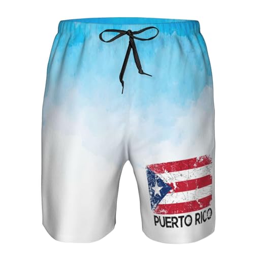 Puerto Rican Flag Vintage Puerto Rico Gift Mens Swim Trunks Board Shorts Swim Shorts Summer Swimsuit Beach Shorts2