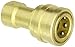 Eaton Hansen B3H21118 Brass ISO-B Interchange Hydraulic Fitting, Socket with Valve, 3/8"-18 NPTF Female, 3/8" Body, Neoprene Seal