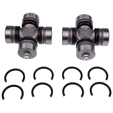 WQSING 2X Universal Joints Rear Wheel Propeller Shaft K7571-91320 Compatible with Kubota RTV 900 4x4 2003-2008 Inner Outer K7561-01220 K7571-01220 Transmission U-Joint Cover