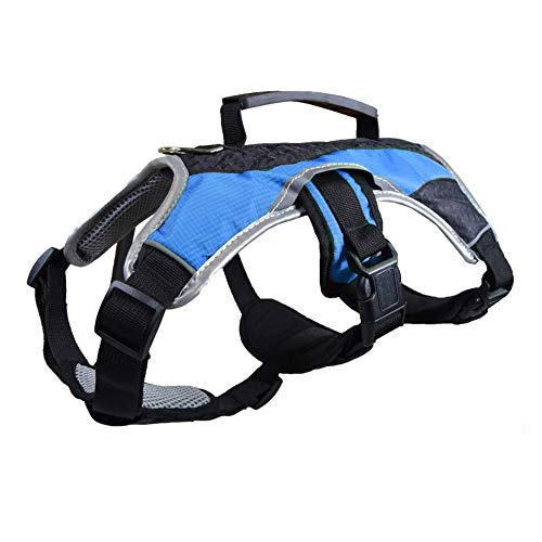 Peak Pooch Dog Walking Lifting Carry Harness, Support Mesh Padded Vest, Accessory, Collar, Lightweight, No More Pulling, Tugging or Choking, for Puppies, Small Dogs (Light Blue, Medium)