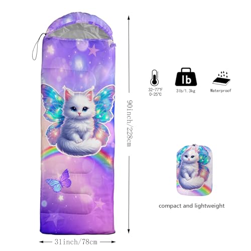 Image of QOOMO Camping Sleeping Bags,3 Season Warm & Cool Weather,Lightweight,Waterproof Sleeping Bags for Adults & Kids,Traveling,and Outdoors,Camping Gear Equipment