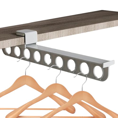 Guías deslizantes para barra de armario - Barra para armario extraíble, soporte para pantalones resistente, barra perchero deslizante | Organizador de ropa ideal para guardar toallas, camisas,