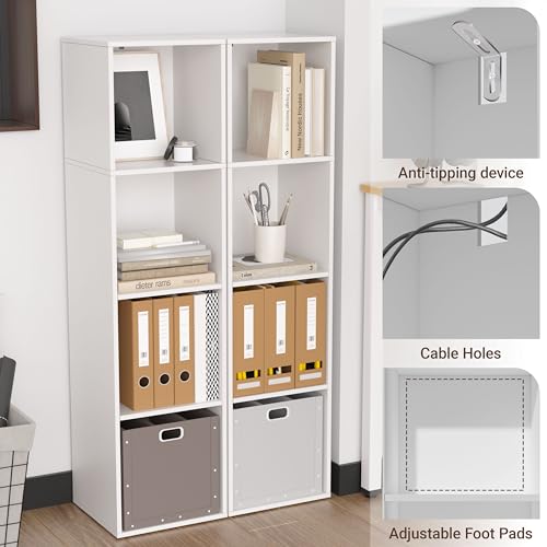 4-Cube-Storage-Organizer-Cube-Shelf-Freestanding-4-Tier-Open-Shelf-Bookcase-for-Home-Office-Bedroom-Living-Room-Study-White