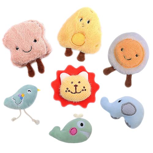 Catnip Toys for Cats, Catnip Toys, Cat Toys for Indoor Cats, Cat Toys with Catnips, Interactive Cat Toy, Cat Chew Toy, Cat Pillow Toys,Cat Toys for Kitten Kitty, Cat kicker toys, Promote Pet Exercise(7 pcs Set) - 