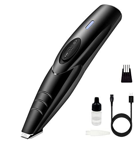 MaikcQ Dog Clipper Grooming Kit Small Dogs Cats Cordless USB Rechargeable Low Noise Electric for Hair Around Face Paws Eyes Ears Rear