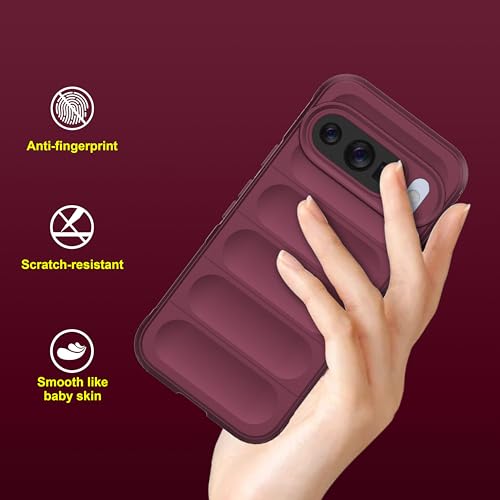 Image of amazon basics Back Case Cover for Google Pixel 10 | Compatible for Google Pixel 10 Back Cover | Liquid Silicon Magic Case with Camera Protection | Plum