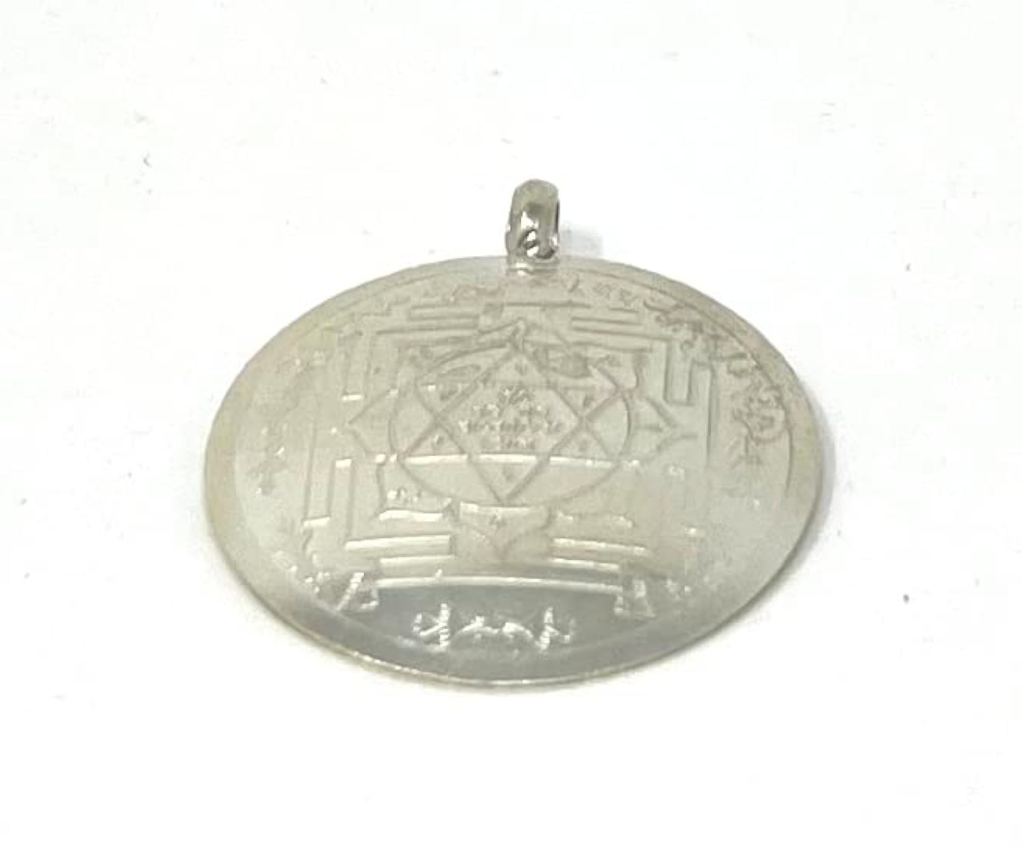 100% Pure Silver Saraswati Yantra Pendant with Lab Certificate, Gift for Him & Her
