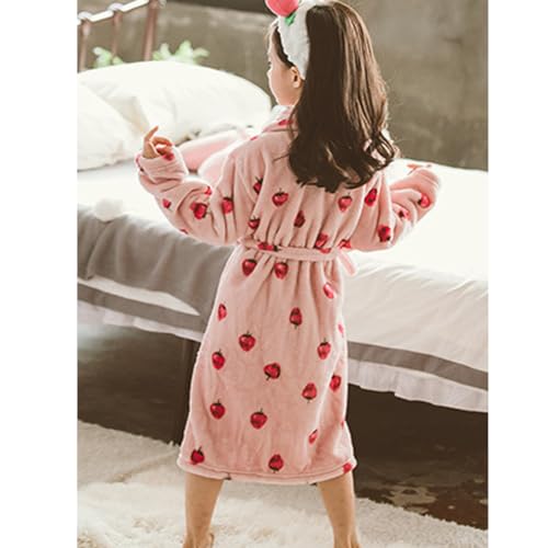 Image of Boys Girls Bathrobes,Toddler Boy Girl Robes,Children's Plush Soft Coral Fleece Hooded Pajamas Sleepwear for Kids
