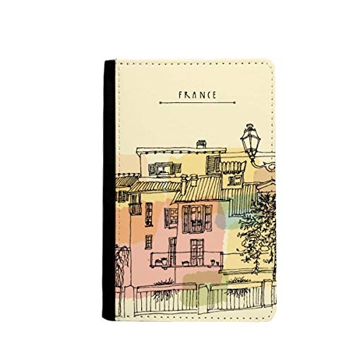 Protège-passeport peinture de France : portefeuille et porte-carte de voyage coloré
