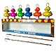 Entenangeln Set mit 6 mehrfarbigen Enten aus Kunststoff mit Haken und Gewicht, inklusive 2 Angelruten mit Haken, Badespielzeug - Poolspielzeug - Entenfischen, Jungen und Mädchen