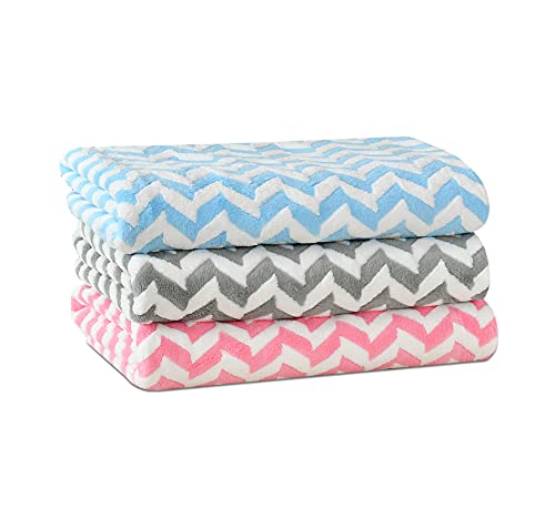 House Beauty Ultra Soft Anti-Bacterial Luxury Microfiber Towel Pack of 3(Multi)