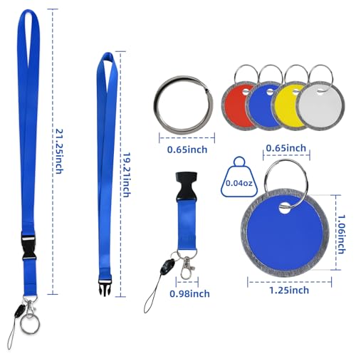 Image of Neck Lanyard with Release Buckle 4 Pack, Key Tags Rings Chain 4 Colors, for Phone,ID Badge Holder, Keys, Women Men Cruises Ships Nurse Doctor Office Gifts