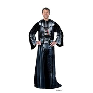 STAR WARS Comfy Throw Blanket with Sleeves, Adult-48 x 71 Inches, Being Darth Vader