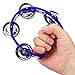 PATIKIL 2pcs Tambourine, Jingle Bells Wrist Bells Hand Bell Percussion Instruments Musical Rhythm Band Plastic for Adults Church Birthday Party Christmas, Blue