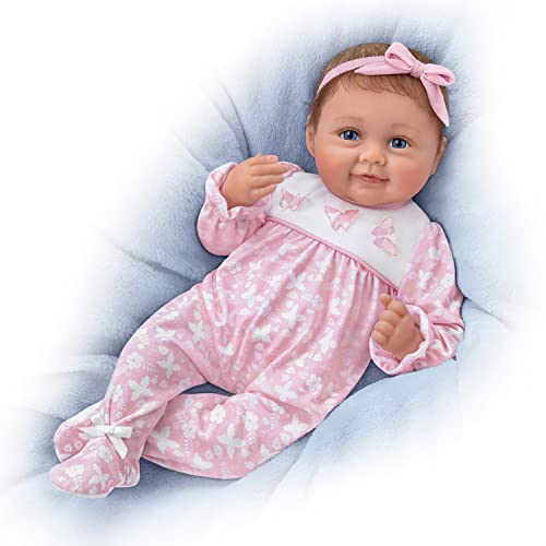 The Ashton-Drake Galleries Hold Me Hailey Interactive Baby Doll by Ping Lau So Truly Real Lifelike Doll with RealTouch Vinyl Skin Hand-Rooted Hair Weighted Body and Five Realistic Sounds