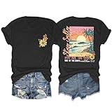 Lytiarul Stay Salty Christian Bible Verse Religious Shirt for Women Faith Inspirational Tshirt Jesus Beach Floral Graphic Tee(Black,M)