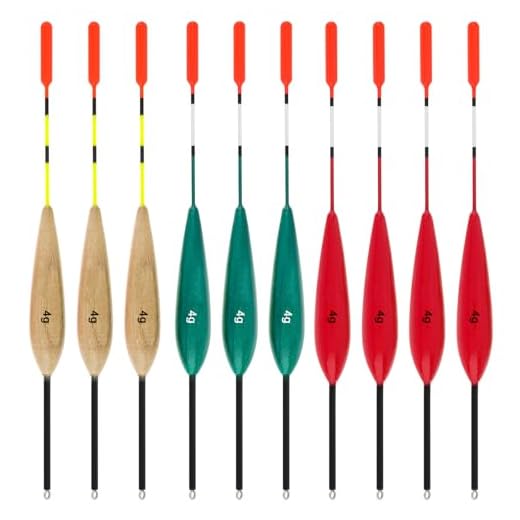 OriGlam 10 flotadores de pesca y bobinas de pesca, flotadores de madera, flotadores de pesca, flotadores de pesca para peces de cangrejo